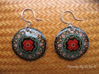 Red Poppies Earrings Pysanky Eggshell Jewelry By So Jeo : pysanky pysanka ukrainian easter egg batik art eggshell jewelry pendants earrings drop dangle etched flowers gift women accessories accessory pendant necklace bail crystal finding sterling silver filled sojeo flowers celtic purple white red pink brown green purple orange cream burgundy magenta teal turqoise crows crow blue black so jeo art handmade